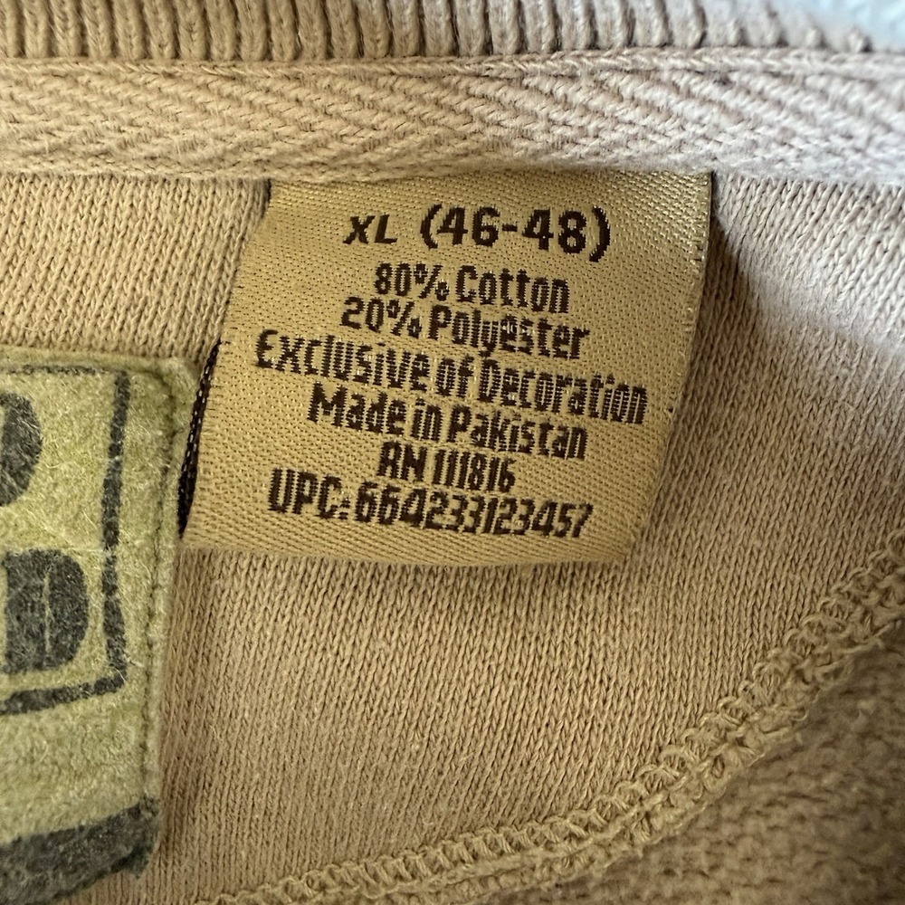 VTG Field Tested Hunting Dog Embroidered Crewneck Beige Outdoor Life (XL) Cabin - Picture 7 of 8